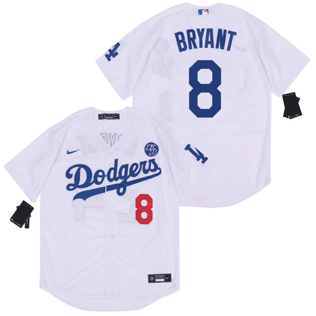 2020 Men Los Angeles Dodgers #8 Bryant white Nike Game MLB Jerseys->nba hats->Sports Caps